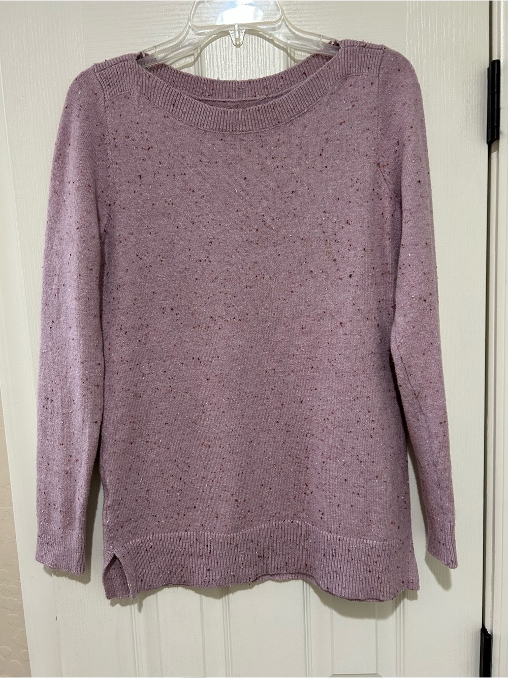 LOFT Lilac Speckled Crewneck Sweater LIKE NEW